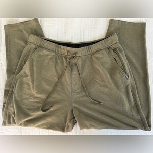 Eddie Bauer Men’s L Olive Lounge Pants – Cotton Blend Soft Fleece EUC